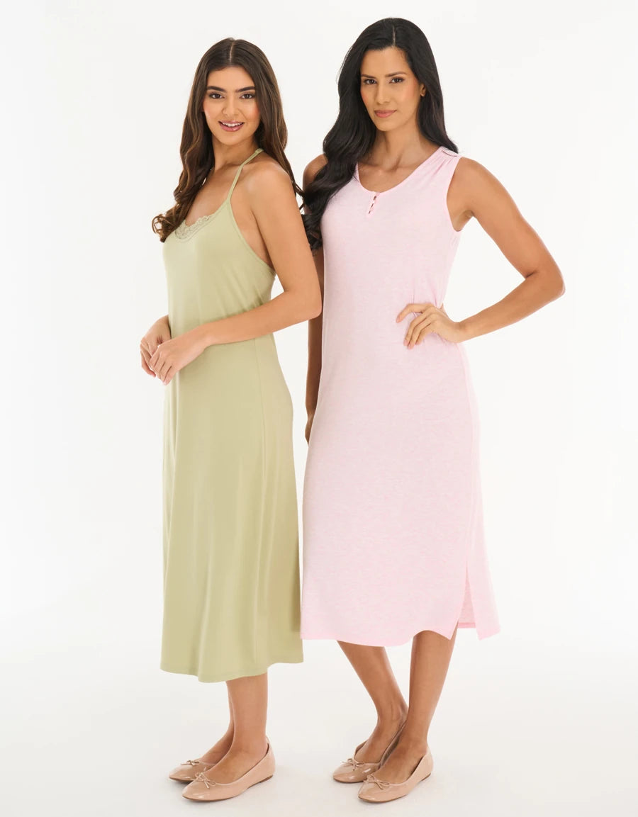 2-Pack Soft Stretch Nightdresses