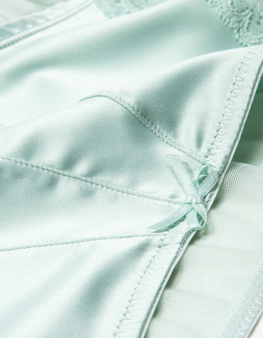 Satin Boxer Panty in Green