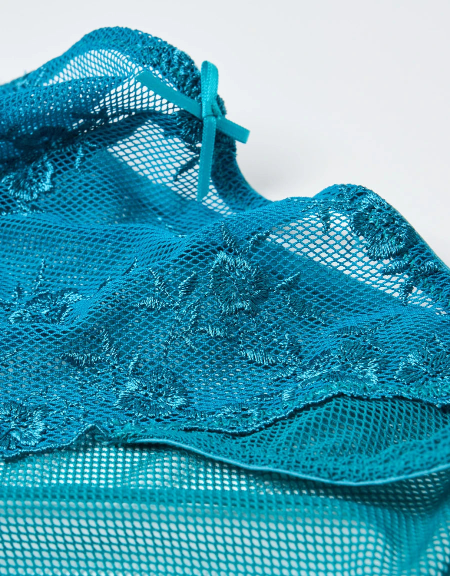 Embroidered Sheer Bikini Panty