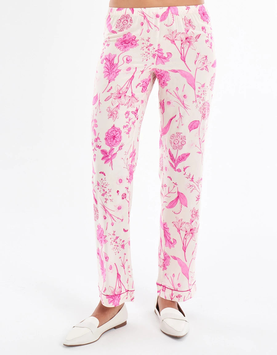 Floral Print Capri Pajama Set