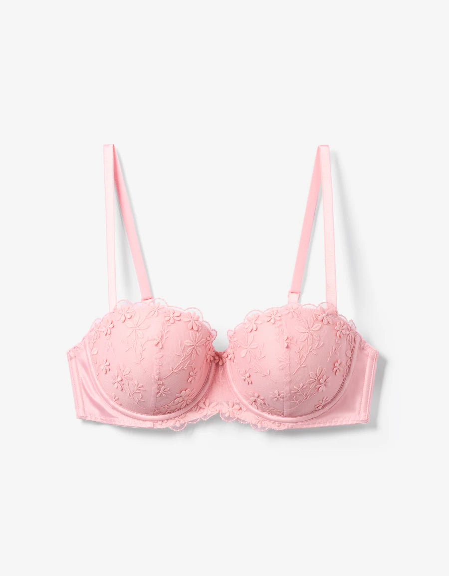 Embroidered Balconette Bra
