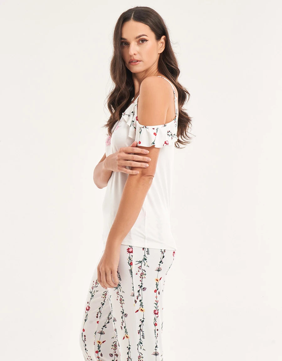 Floral Print Short Pajama Set