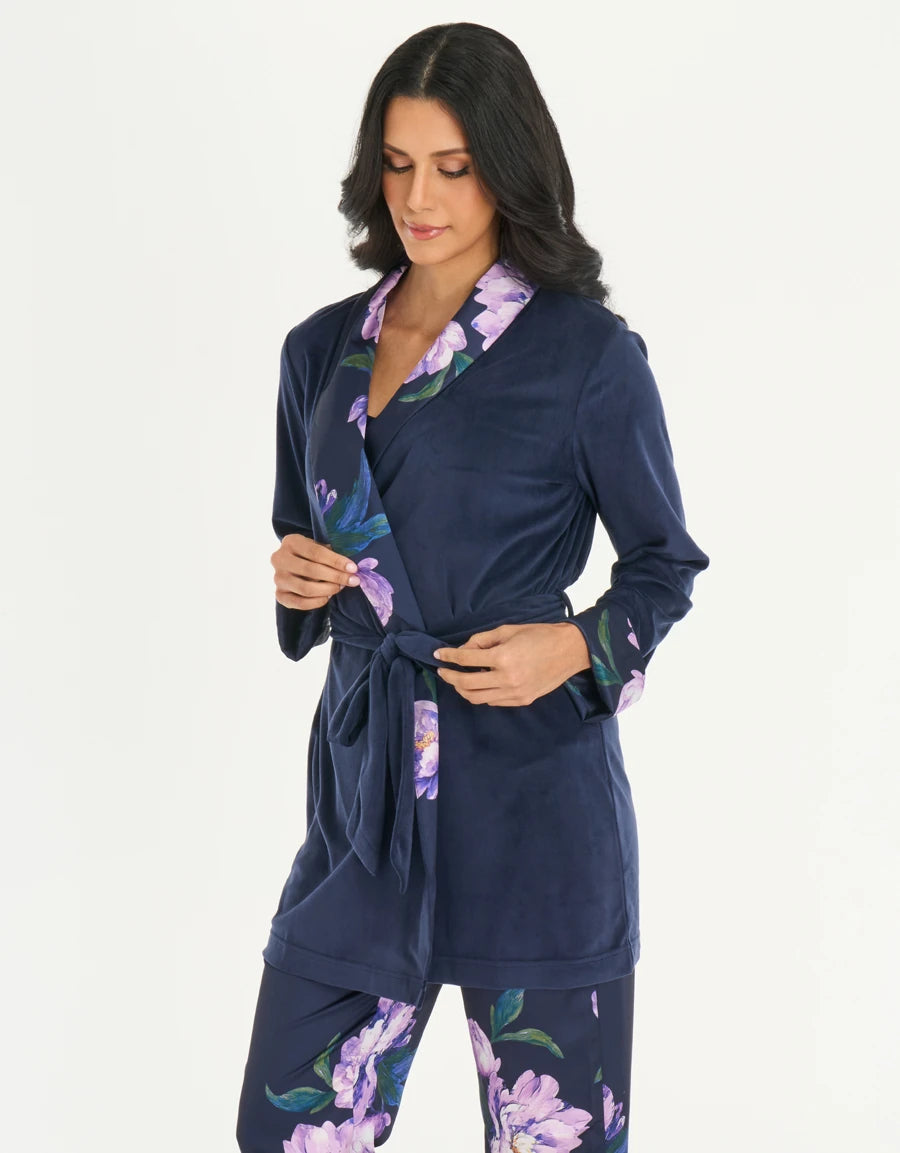 3-Piece Floral Print Fleece Pajama Set