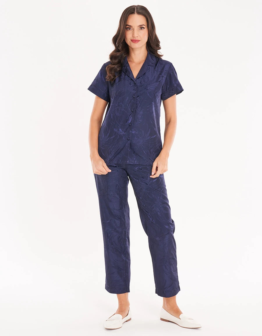 Jacquard Satin Pajama Set