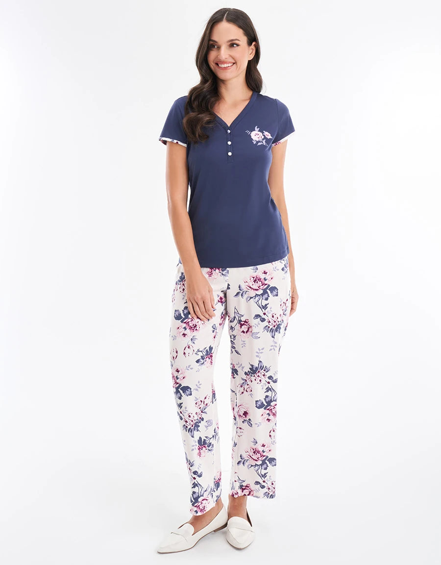 Floral Print Pajama Set