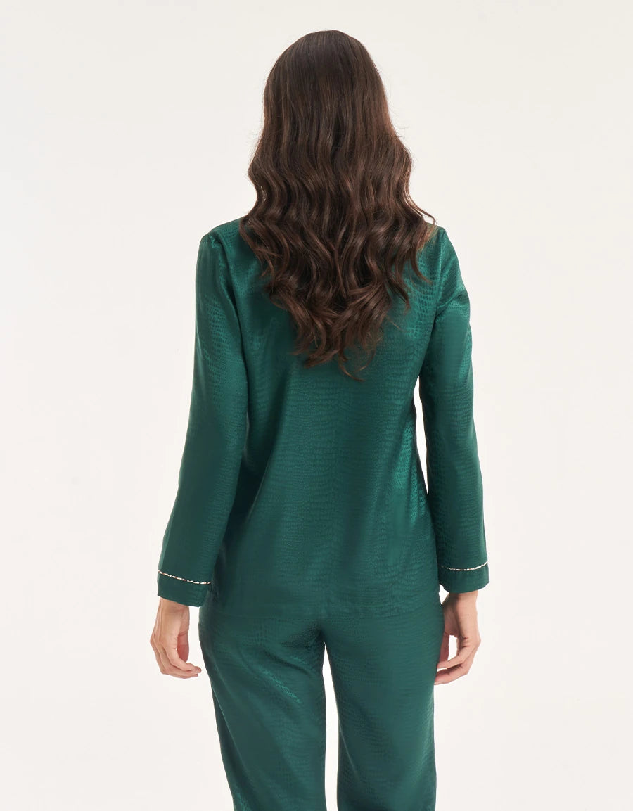 Jacquard Satin Pajama Set