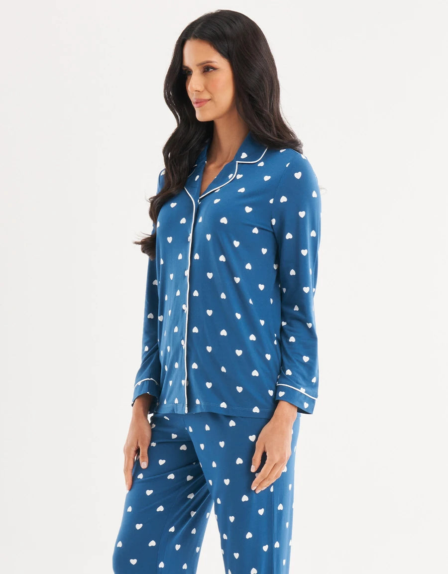 Heart Print Pajama Set
