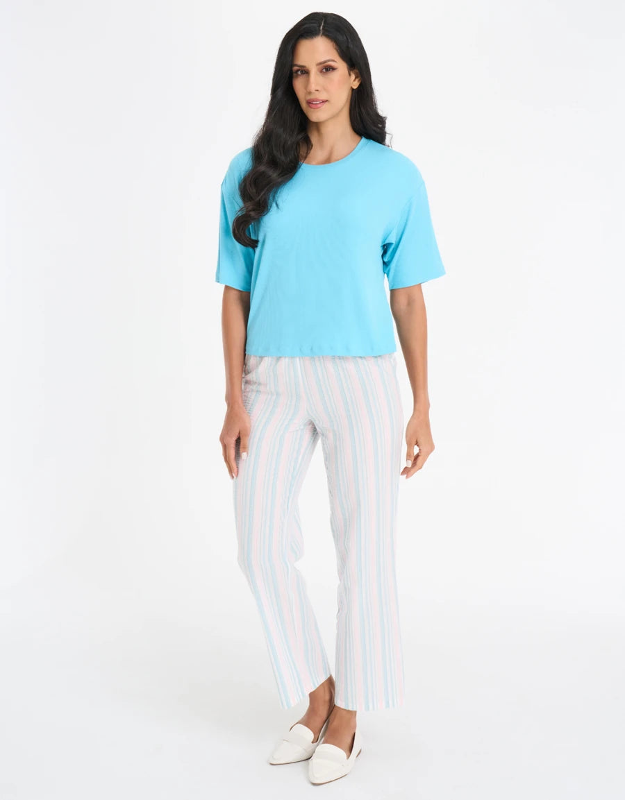 Striped Seersucker Pajama Set