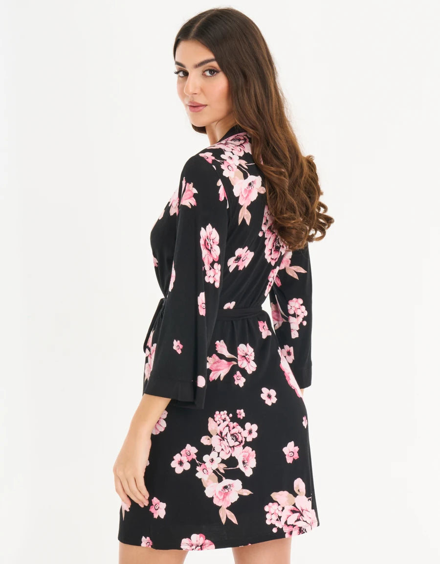 Floral Print Short Dress Set