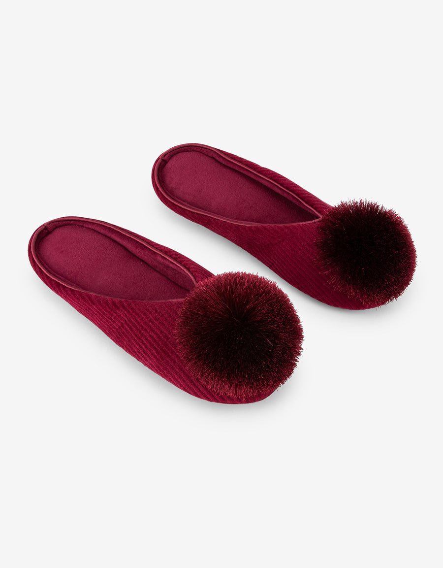 Plush Close Toe Slipper
