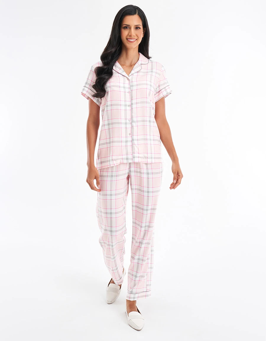 Checked Print Pajama Set