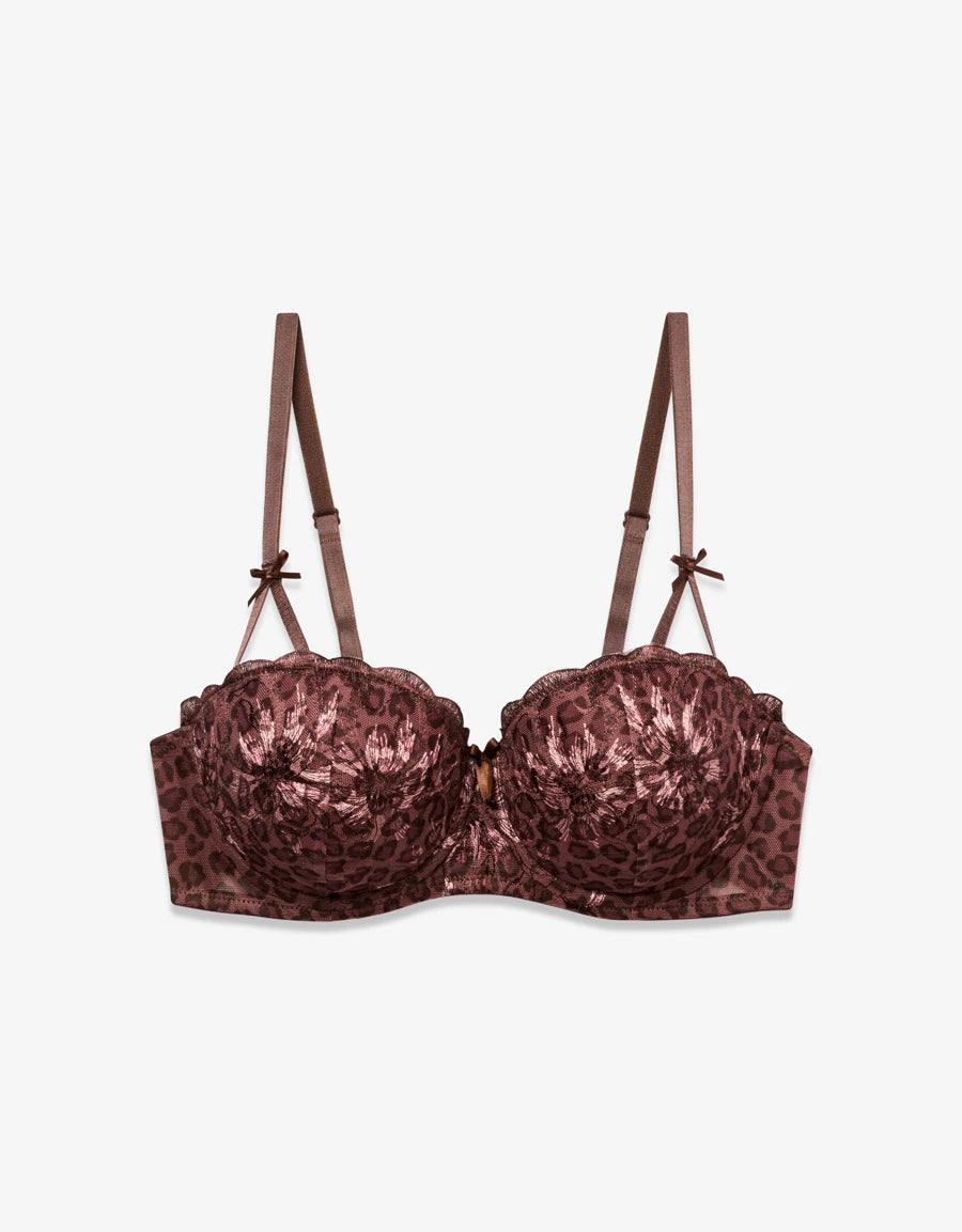 Embroidered Lace Push-Up Multiway Bra