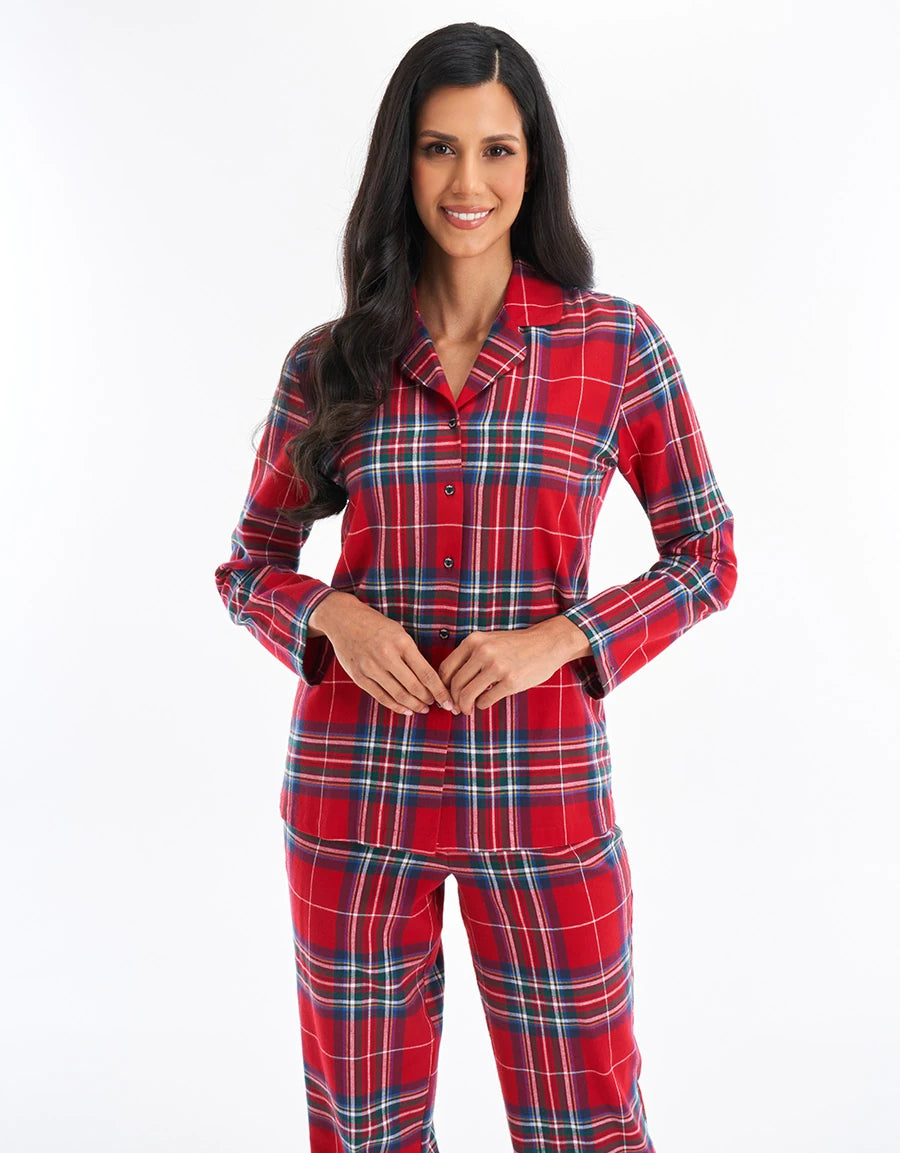 Checked Print Cotton Pajama Set