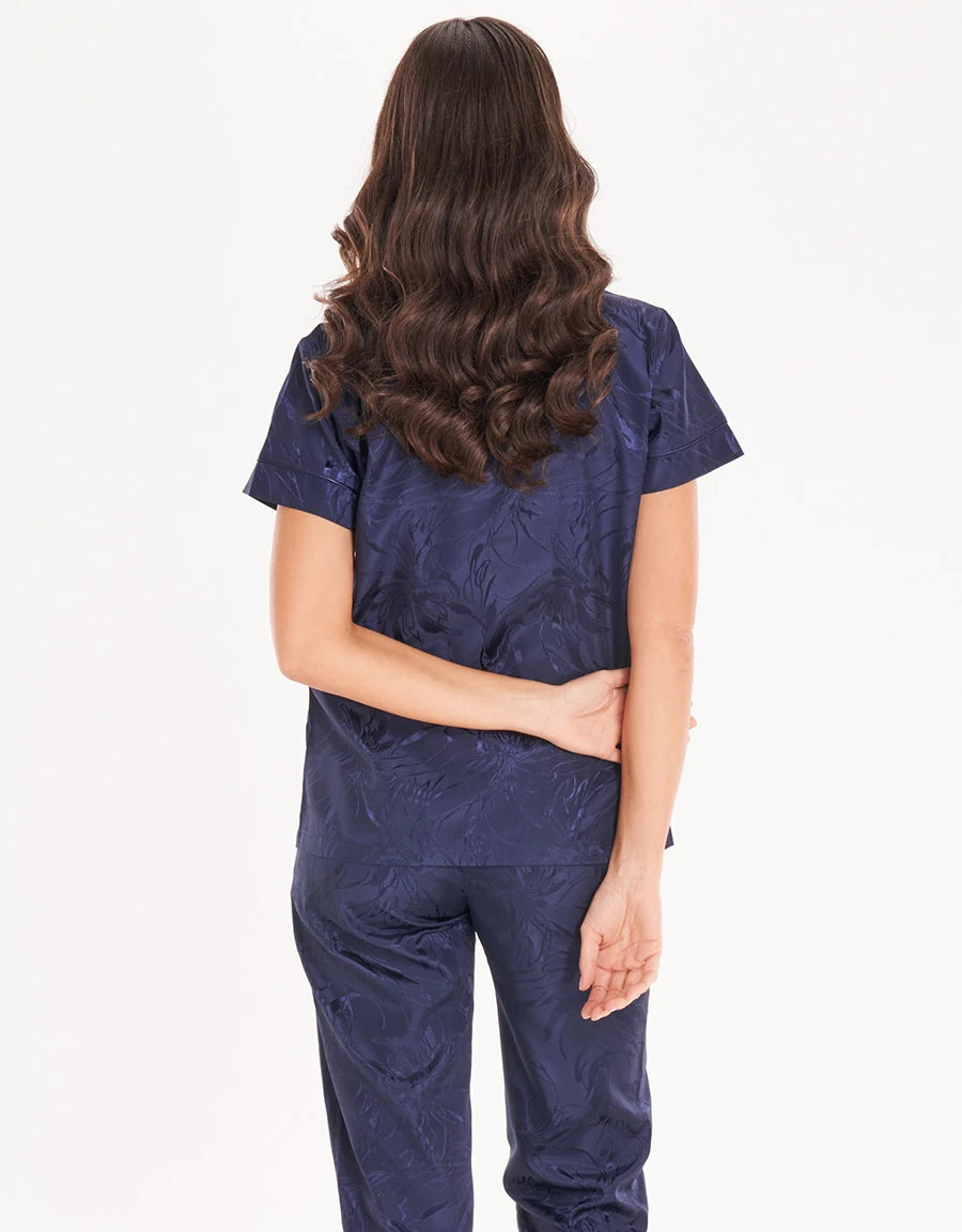 Jacquard Satin Pajama Set