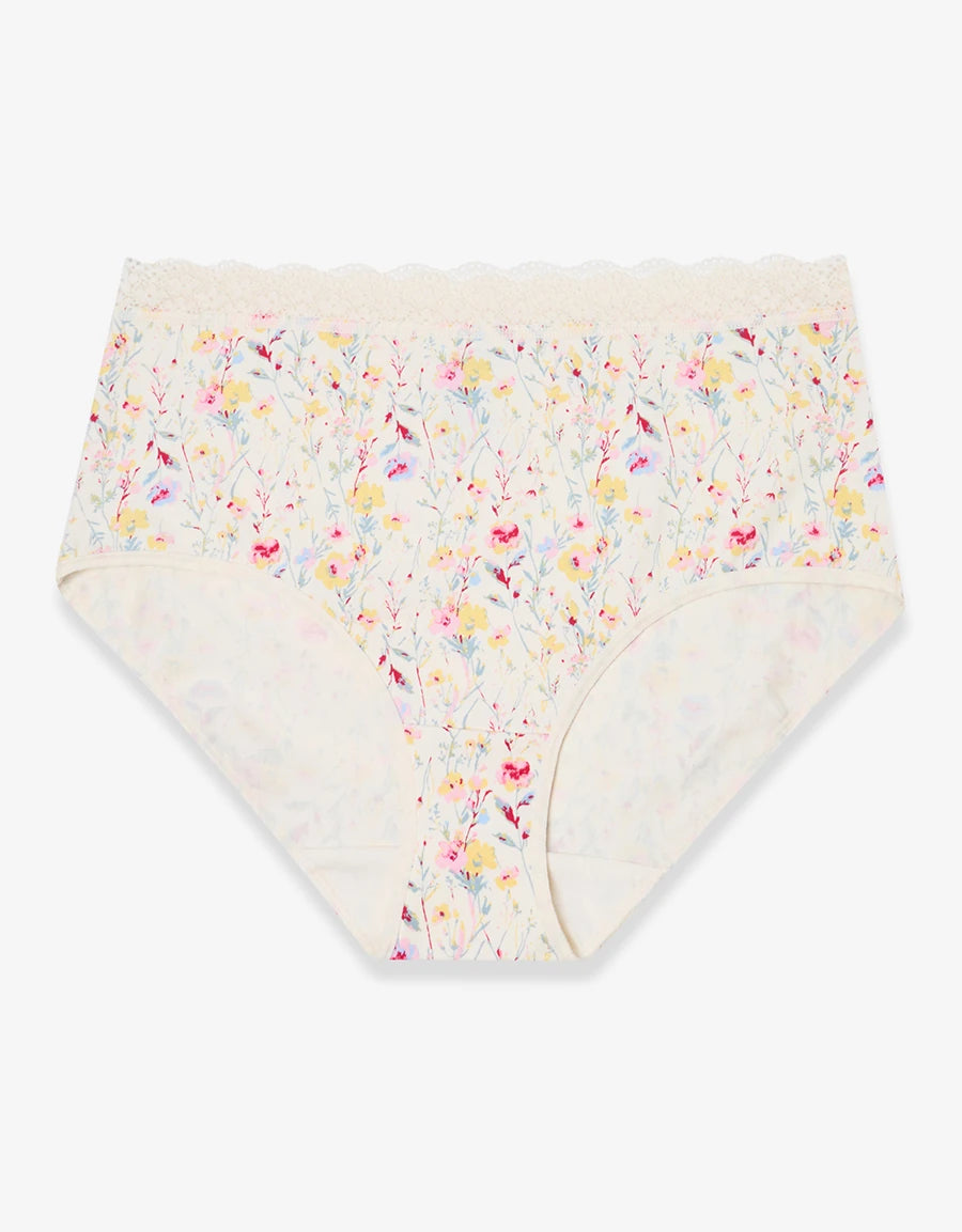 7-Pack Lace-Trim Floral Print Maxi Panties