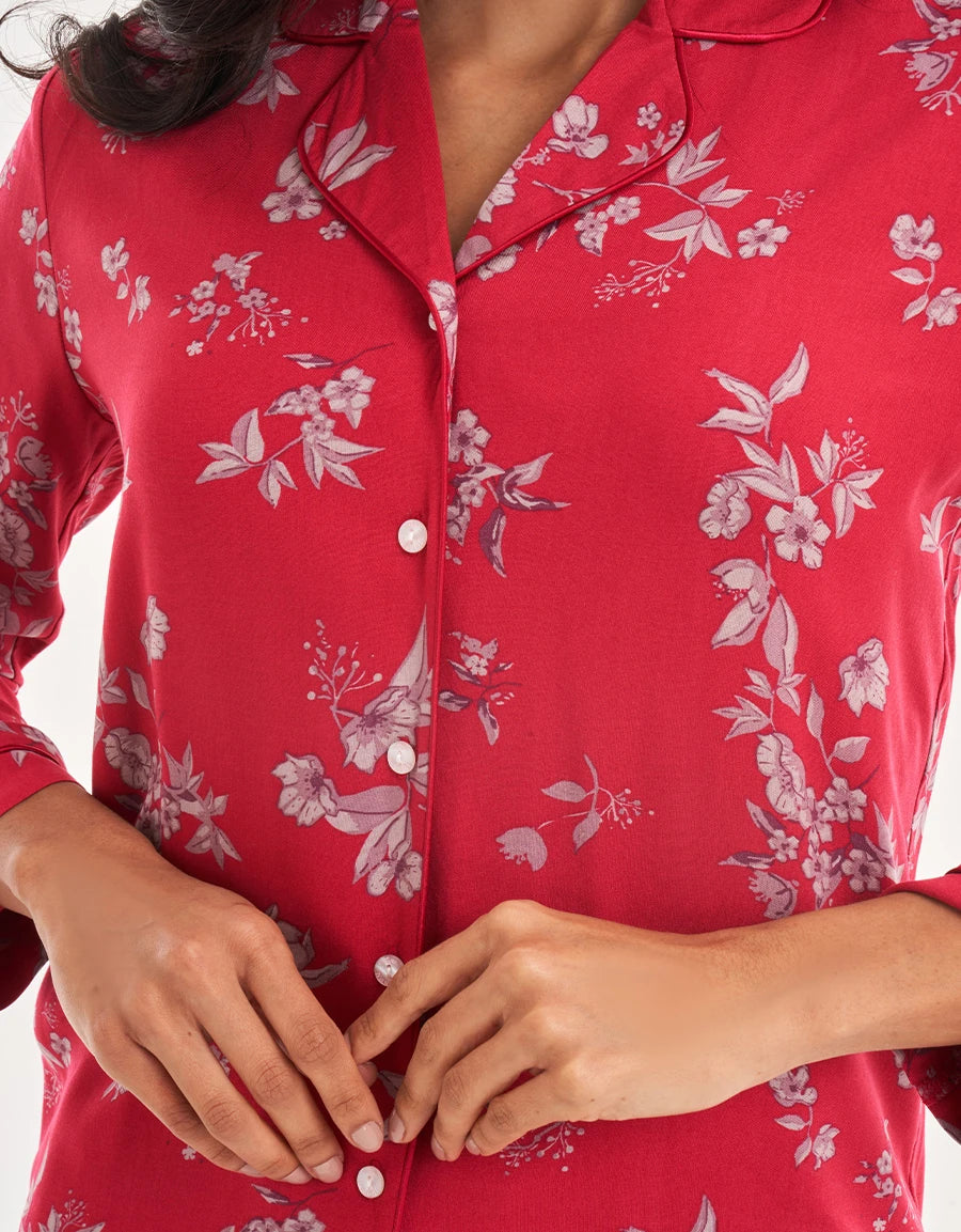 Floral Print Pajama Set