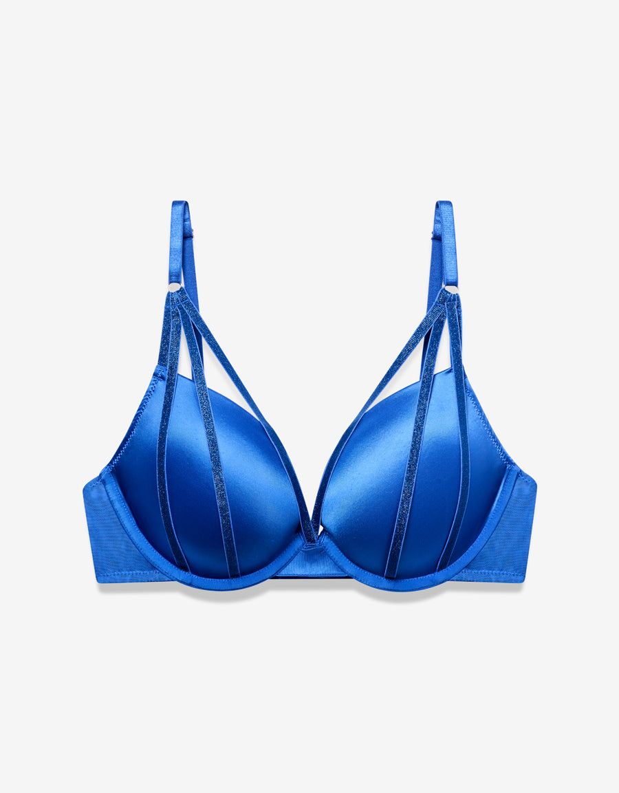 Double Push Up Bra in Dark Blue