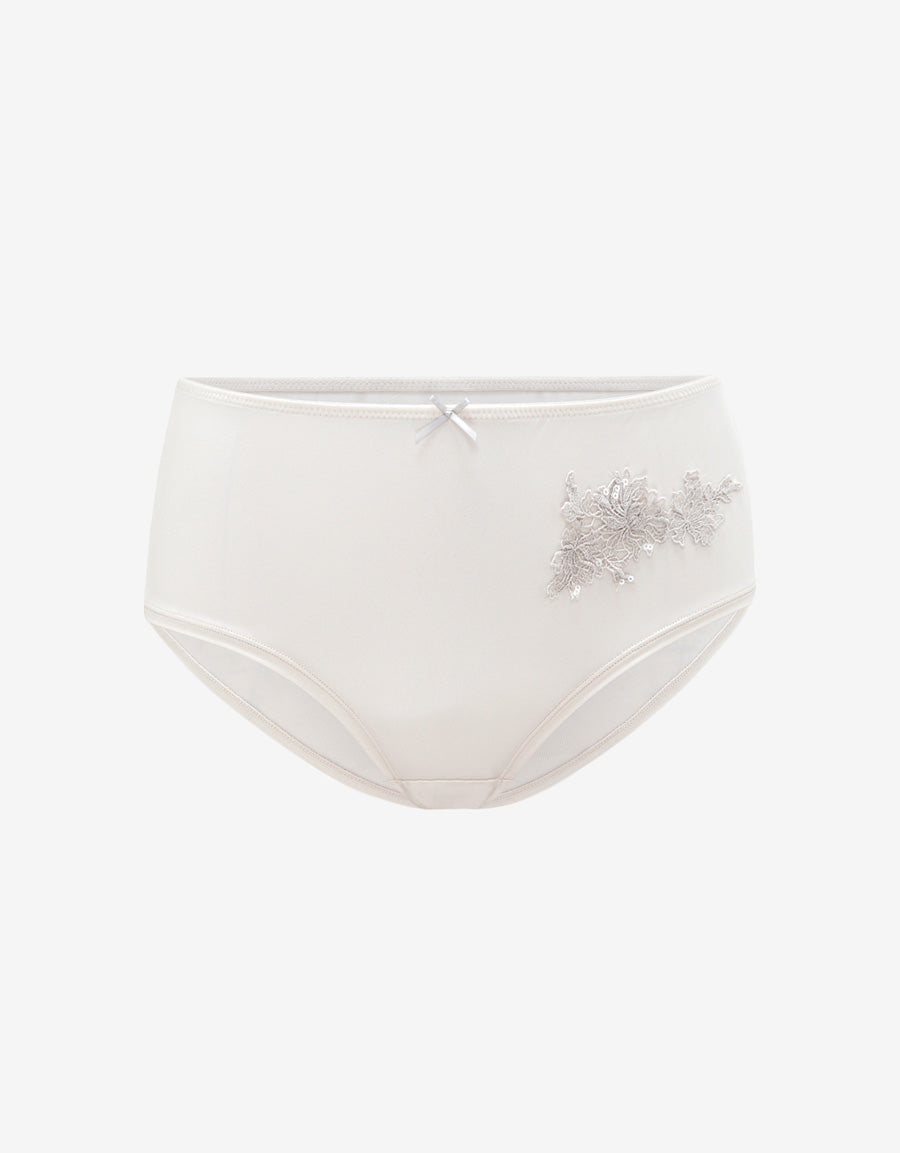 Sequin Embroidered Hipster Panty
