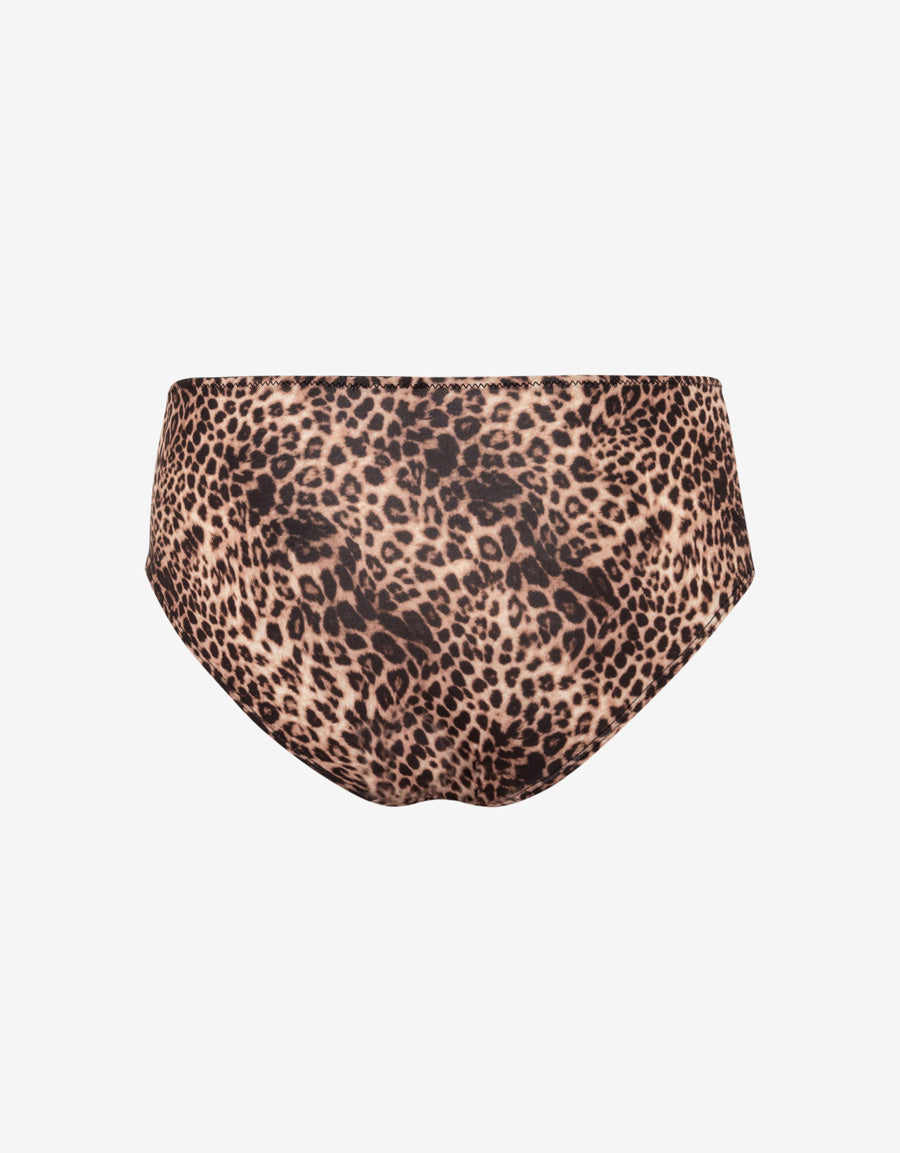 Leopard Print Microfiber Hipster Panty