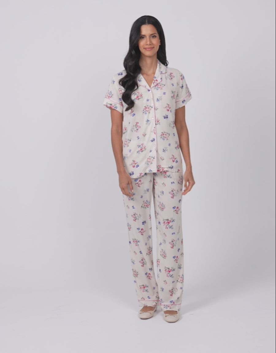 Floral Print Pajama Set