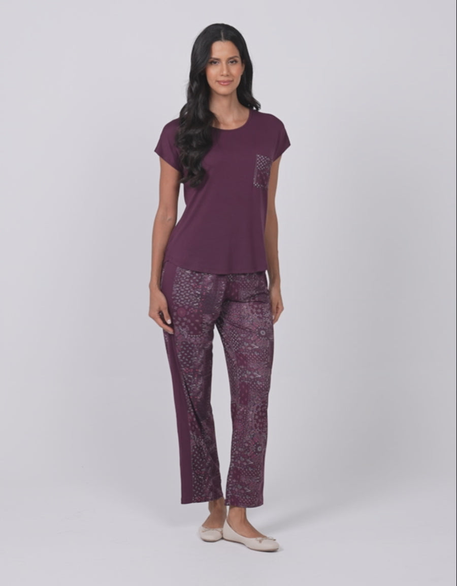 Paisley Print Pajama Set