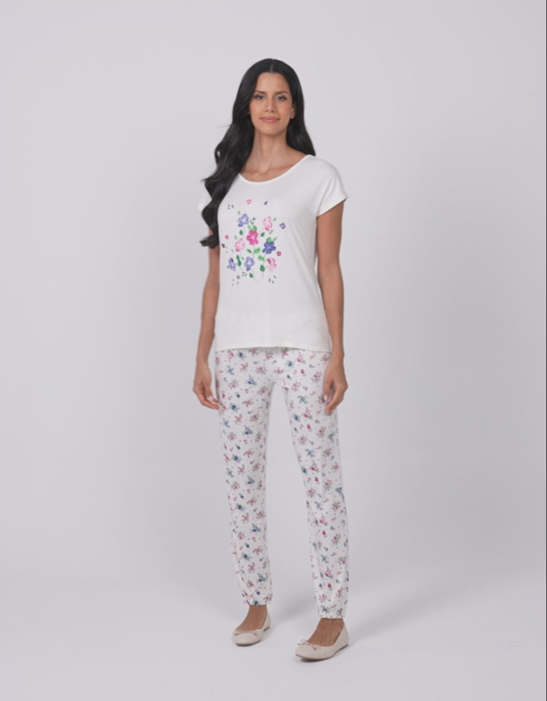 Floral Print Pajama Set
