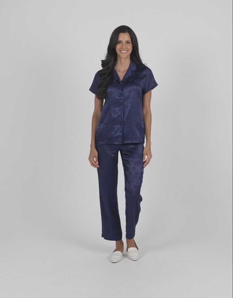 Jacquard Satin Pajama Set