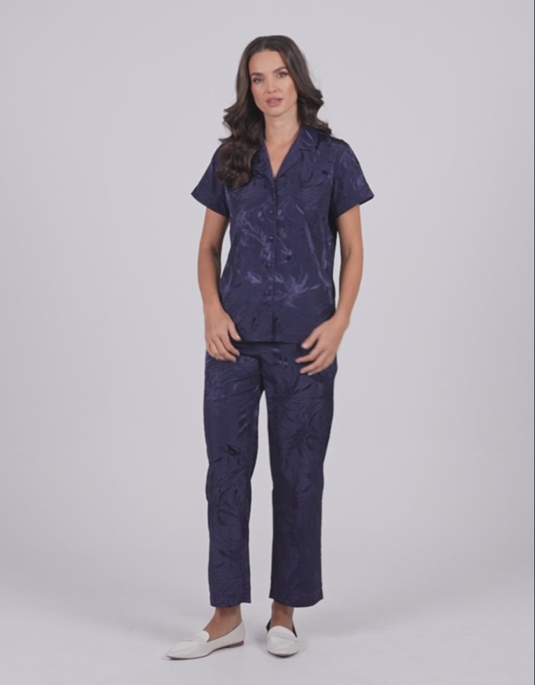 Jacquard Satin Pajama Set