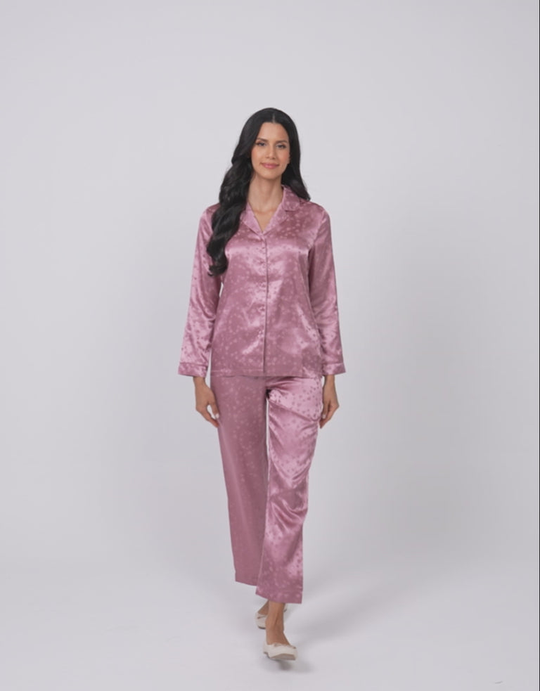 Jacquard Satin Pajama Set
