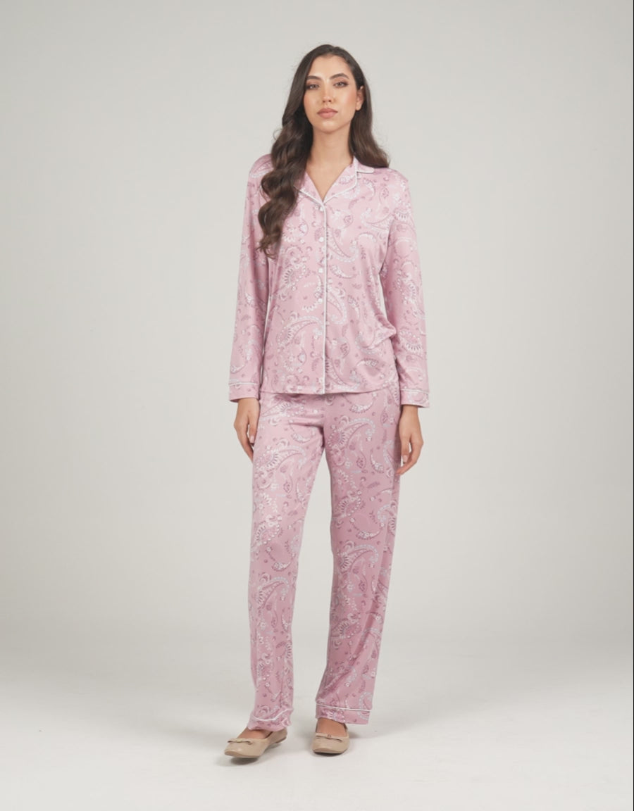 Paisley Print Pajama Set