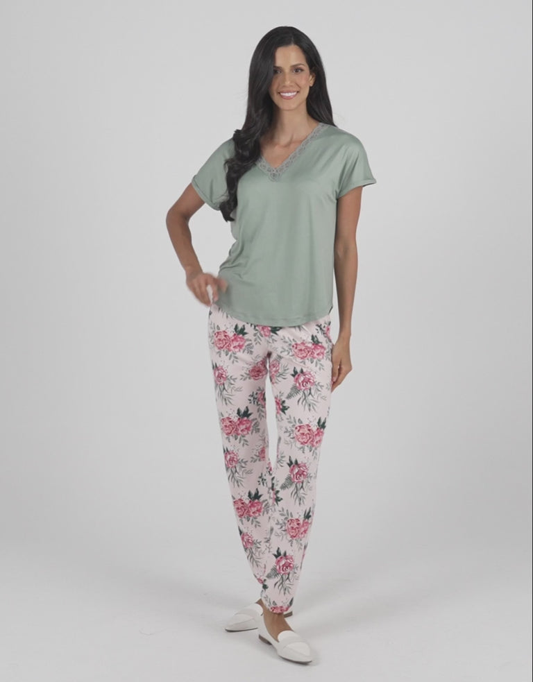 Floral Print Pajama Set