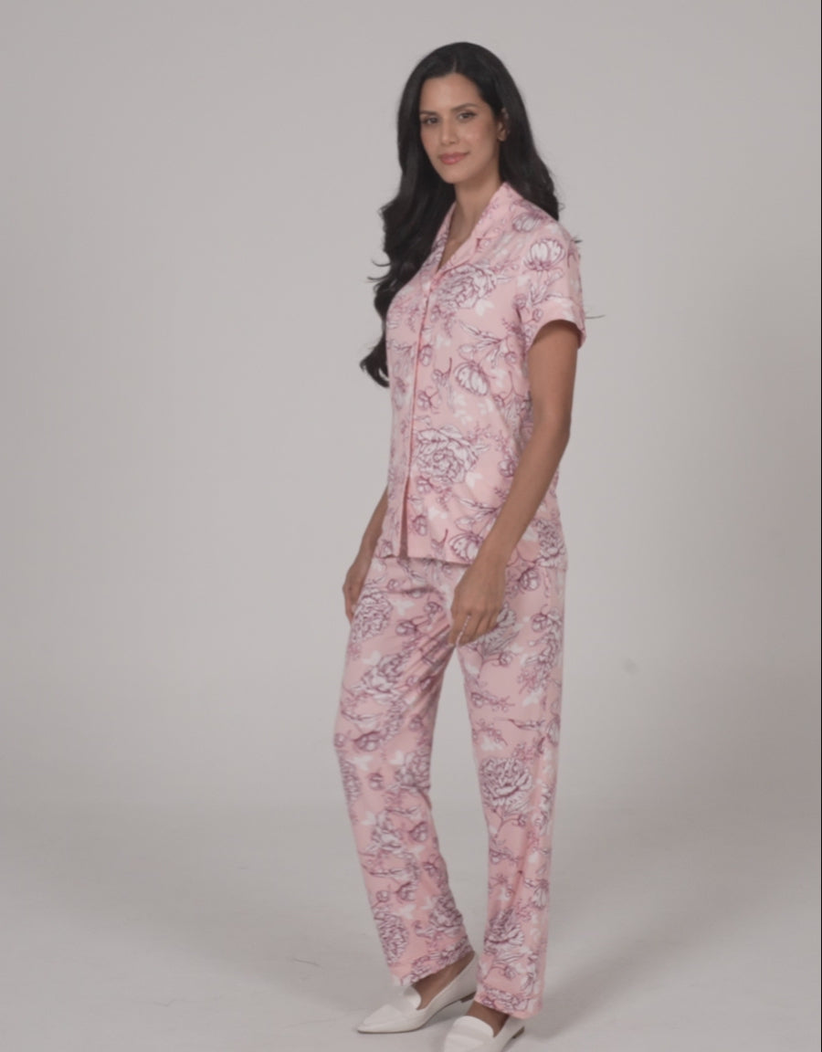 Floral Print Pajama Set
