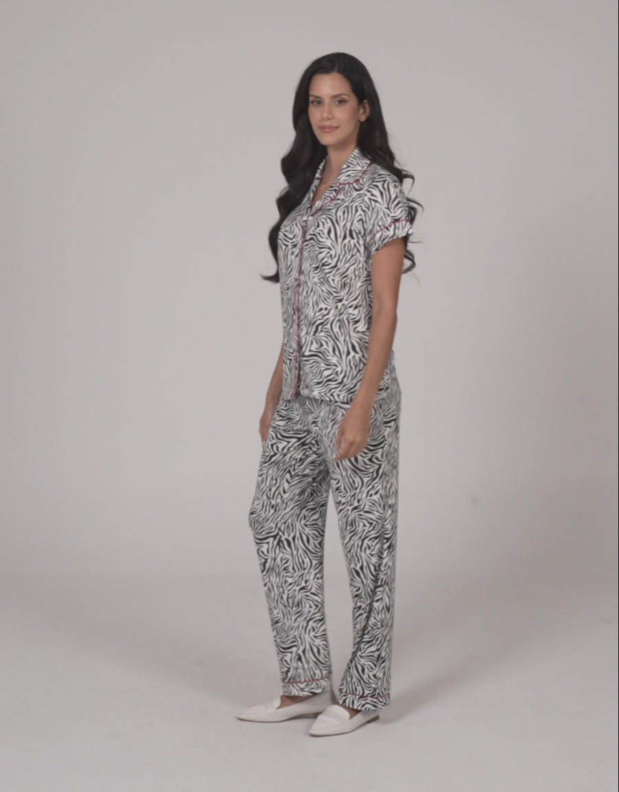 Leopard Print Short Pajama Set