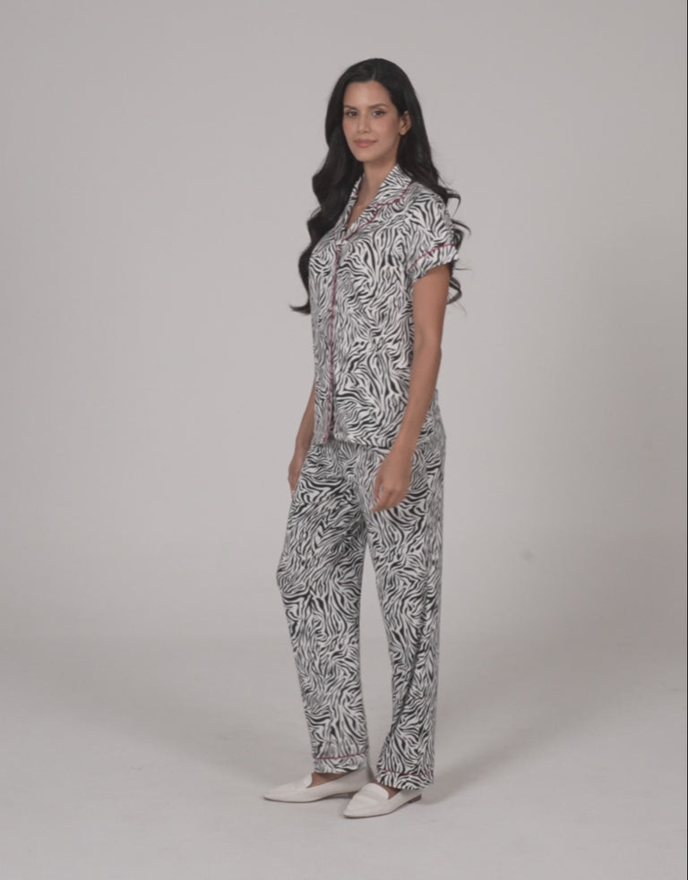 Leopard Print Short Pajama Set
