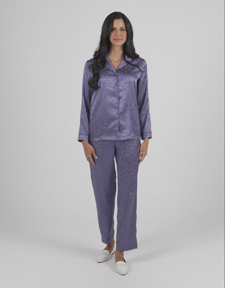 Jacquard Satin Pajama Set