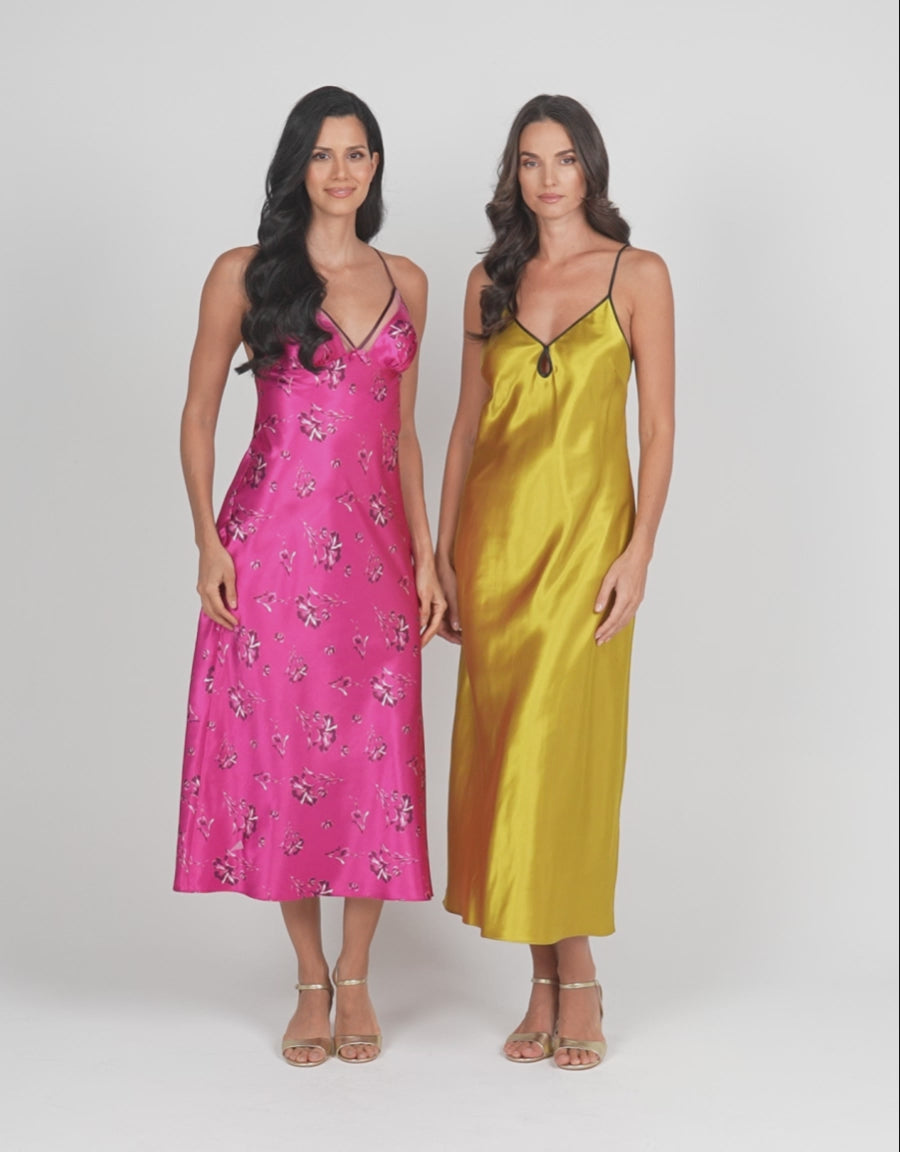 2 Long Satin Dresses