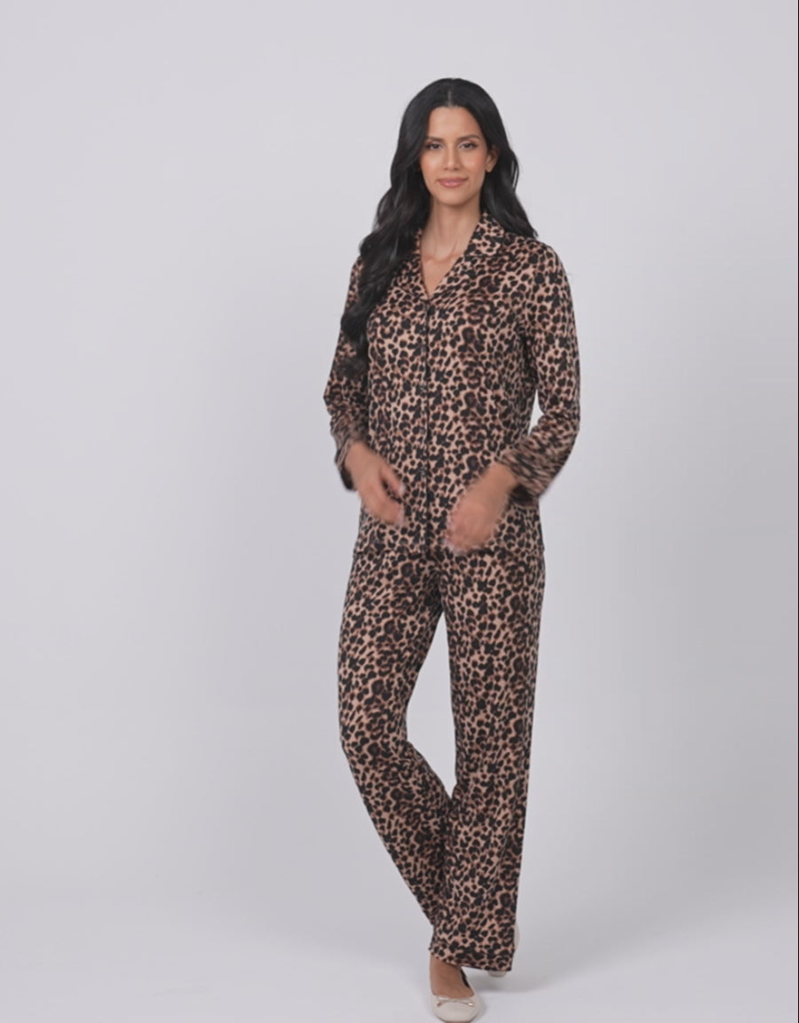 Leopard Print Pajama Set