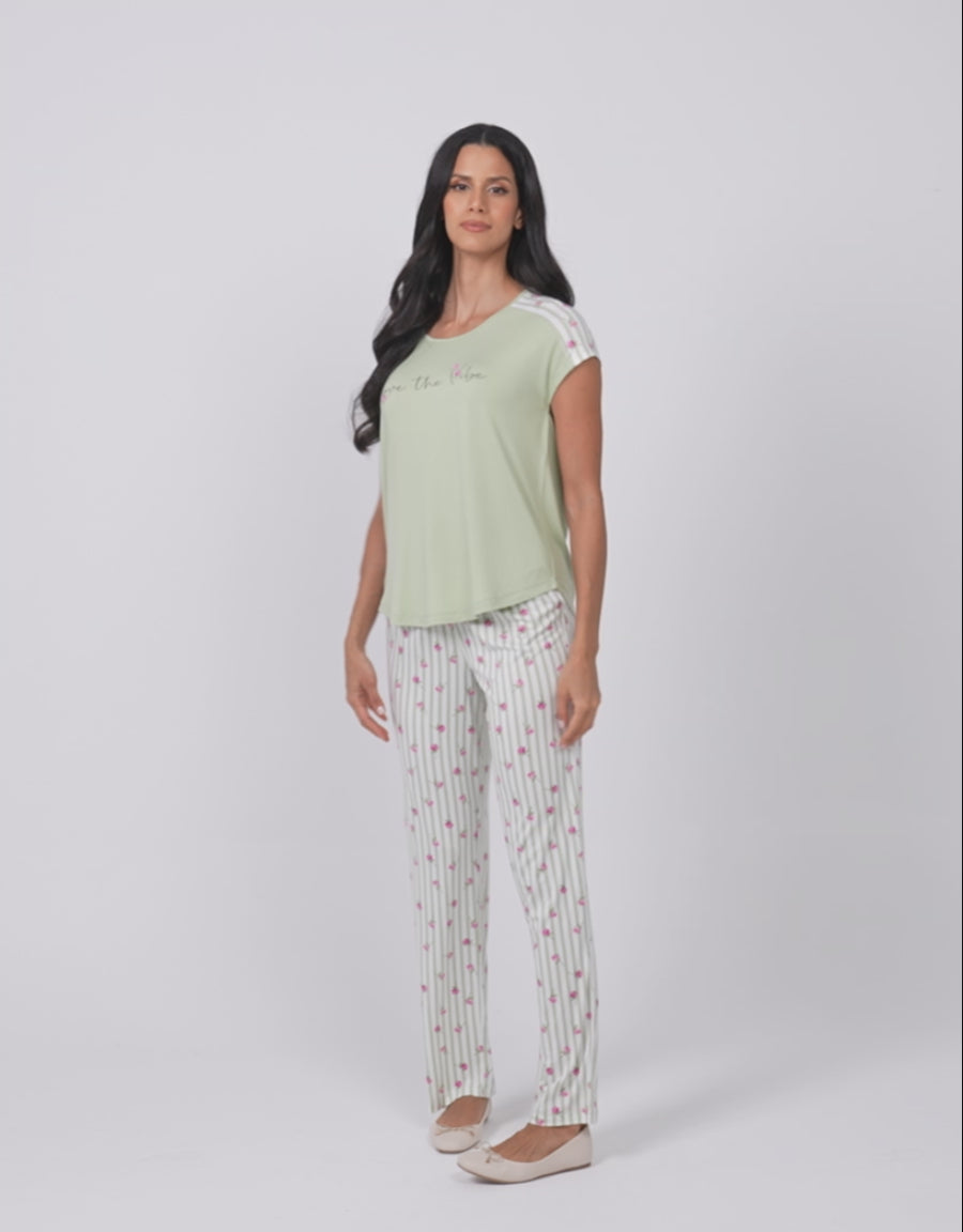 Floral Print Pajama Set
