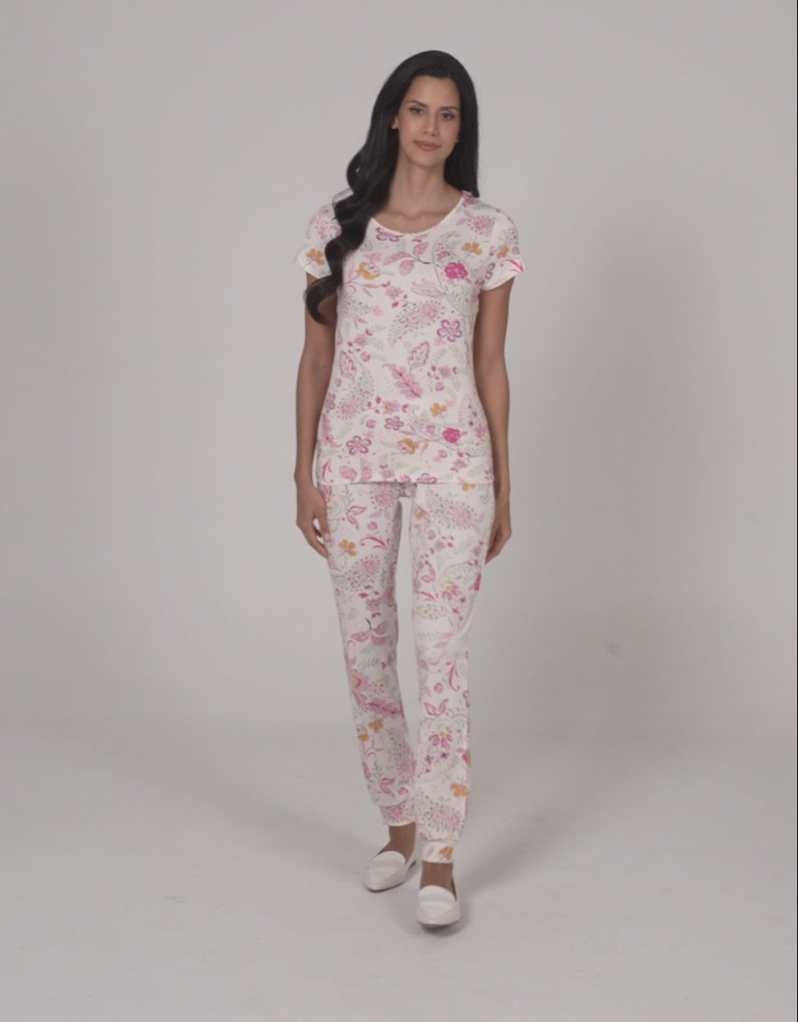 Paisley Print Pajama Set