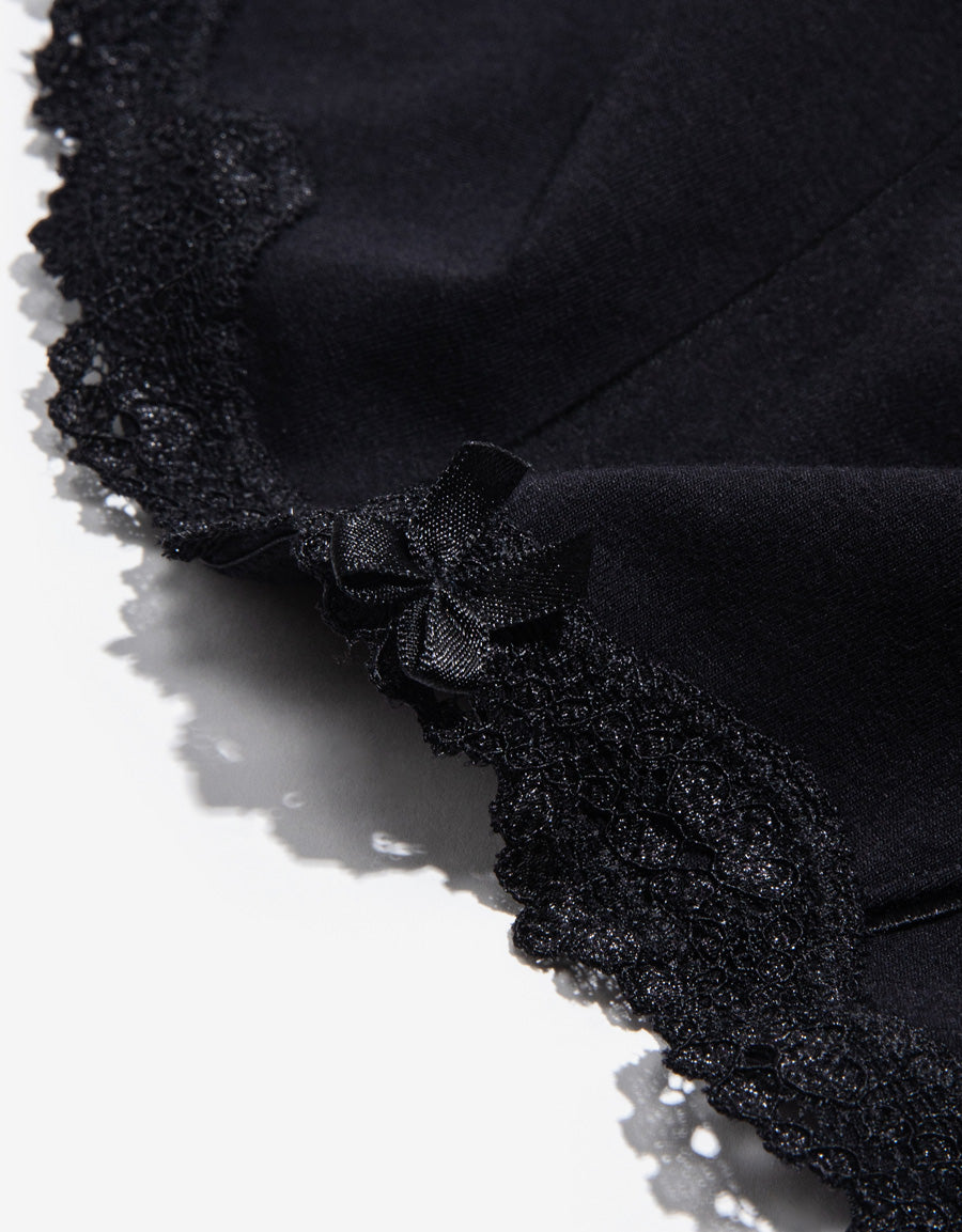 Cotton Boxer Panty in Black
