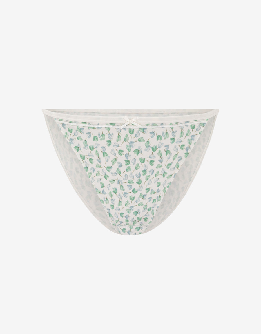 Floral Print Cotton Tanga Panty