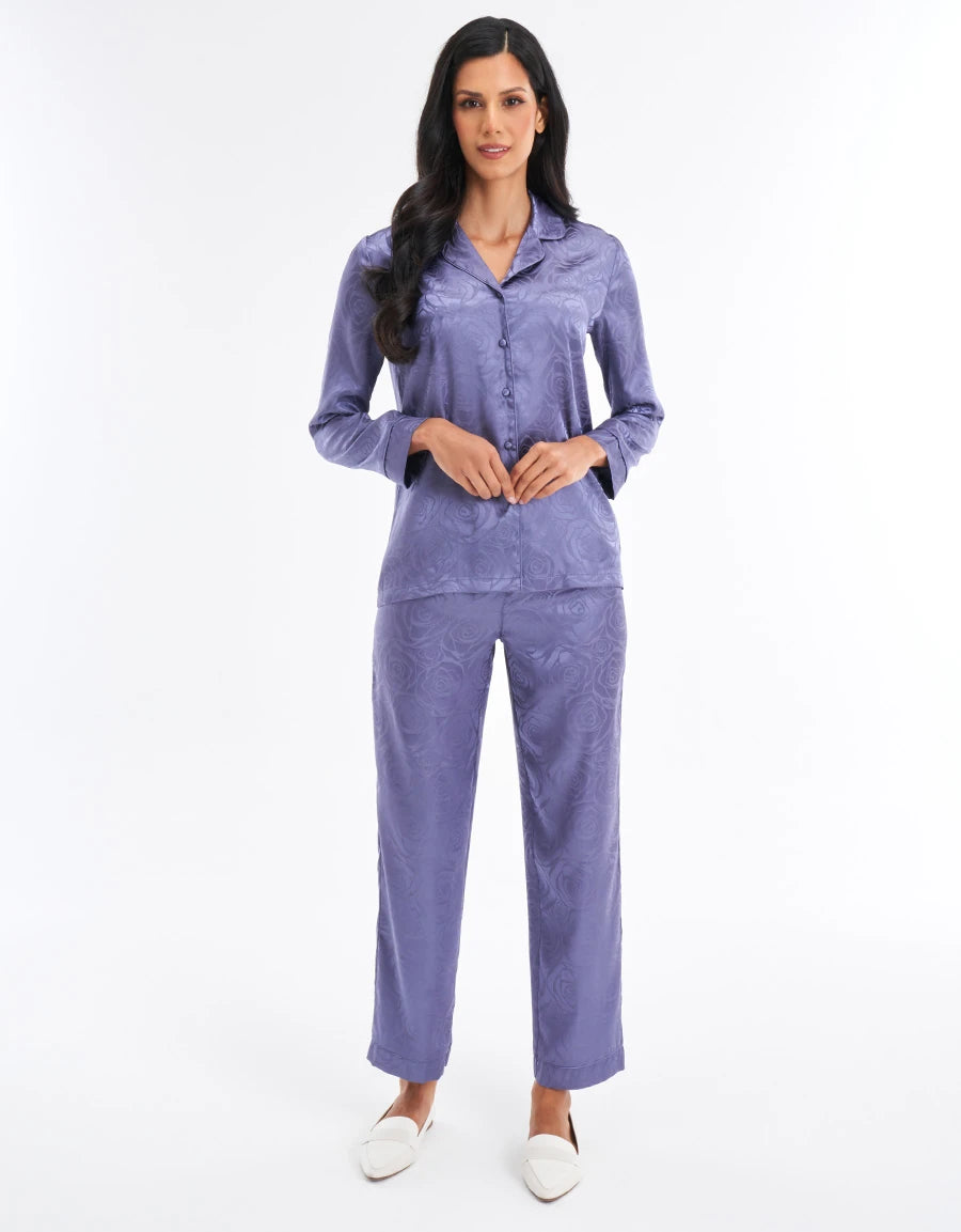 Jacquard Satin Pajama Set