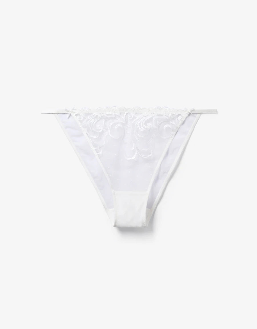 Embroidered Sheer Tanga Panty