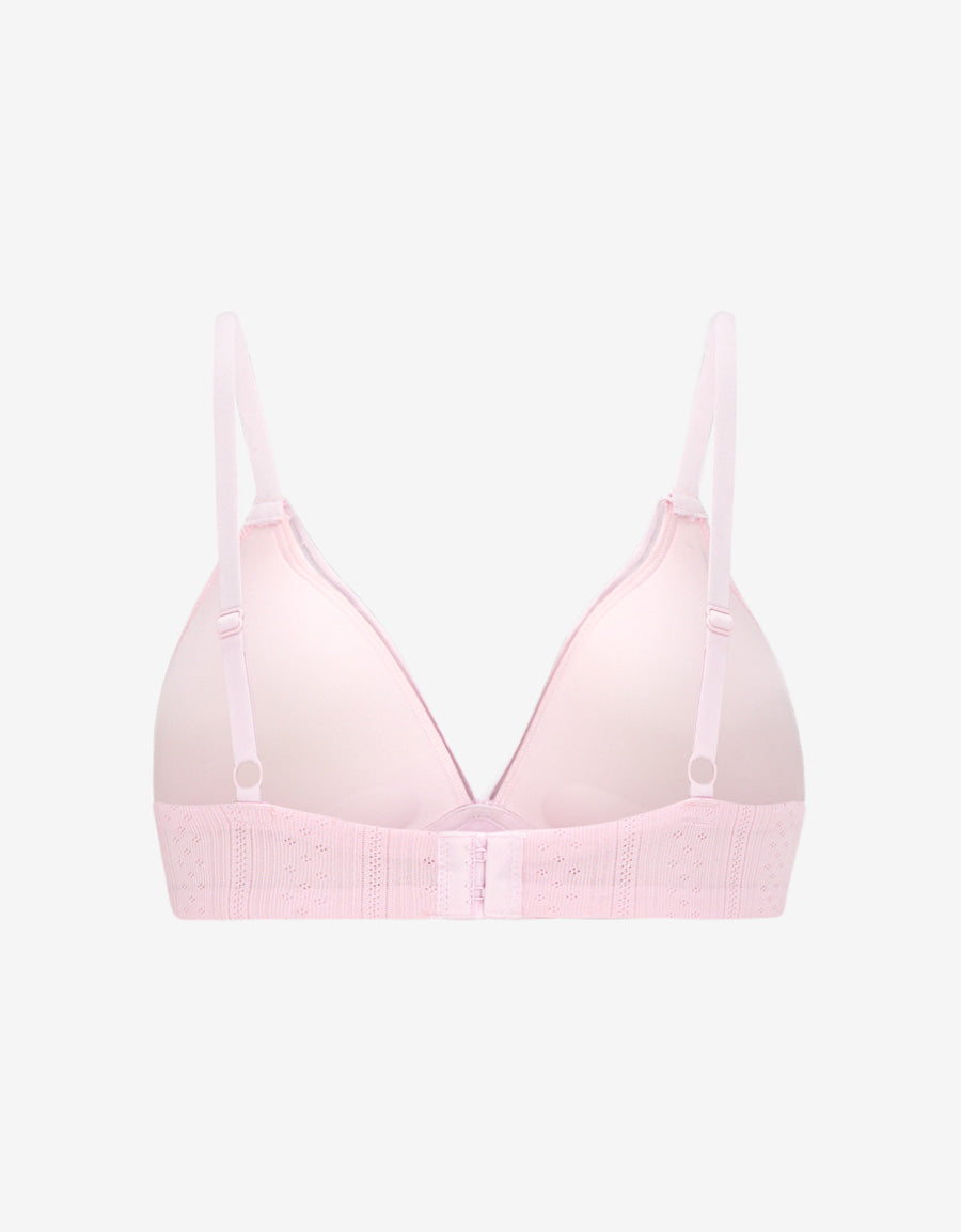 Pointelle Non Wired Plunge Bra