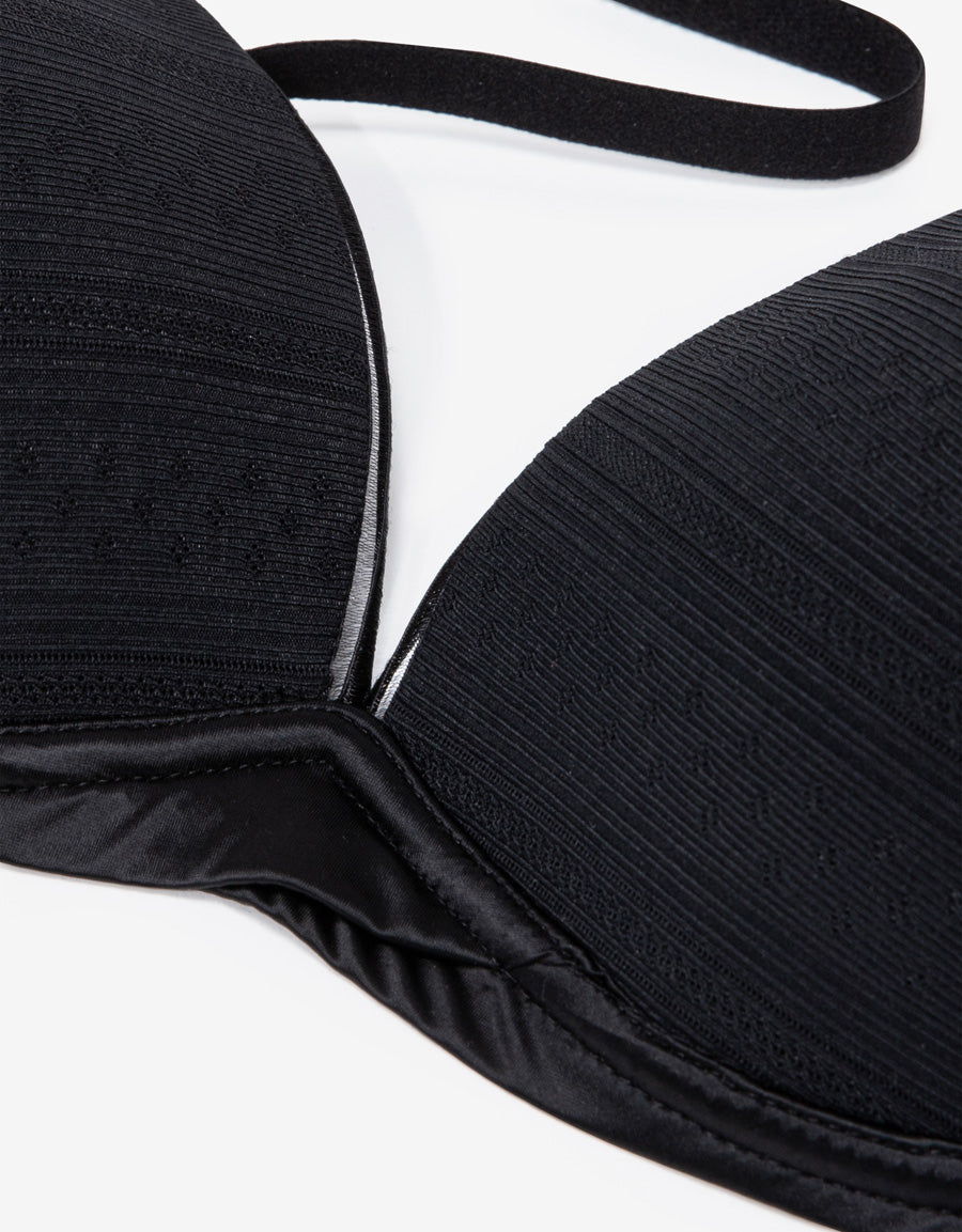 Non Wired Microfiber Plunge Bra