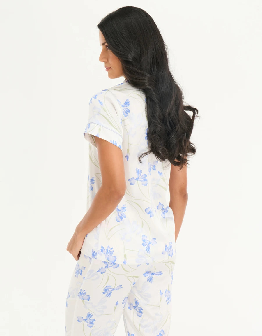Floral Print Satin Pajama Set