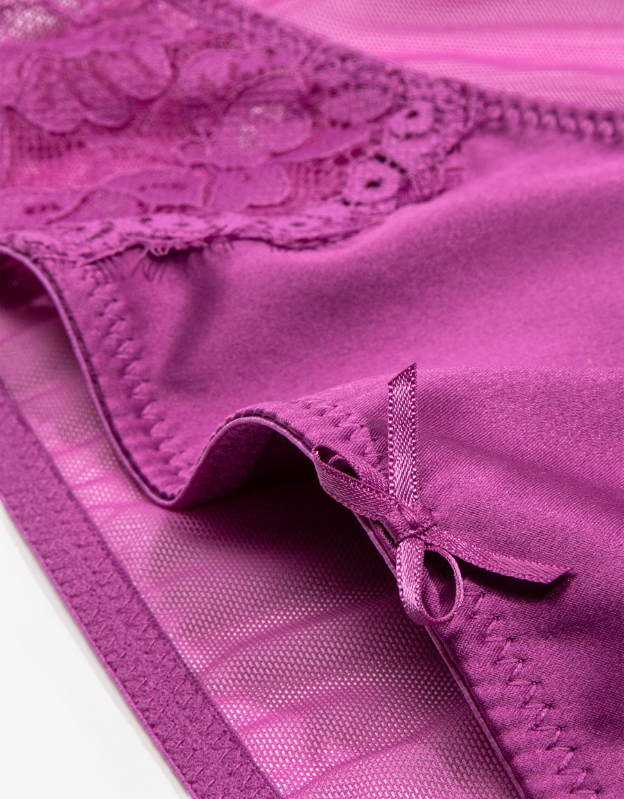 Satin Bikini Panty in Purple