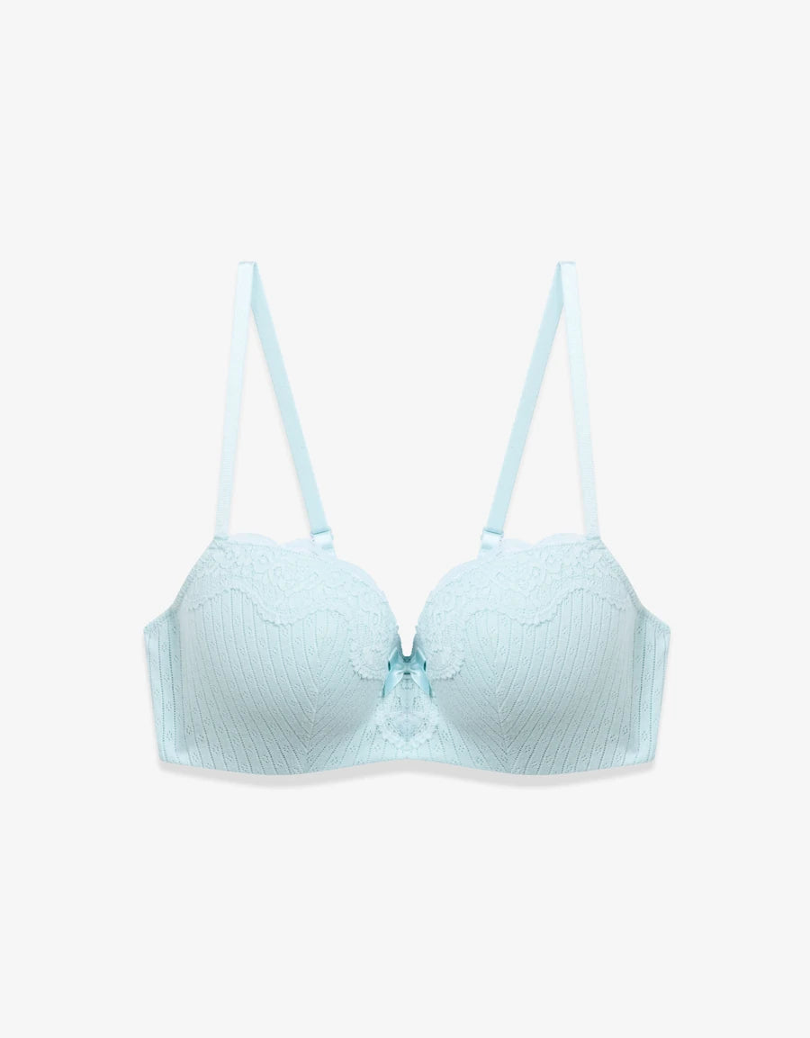 Pointelle Cotton Balconette Bra