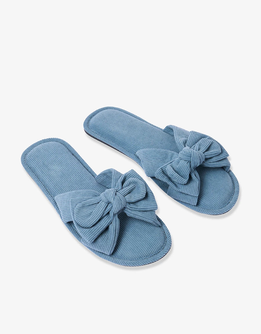 Cotton Open-Toe Slipper