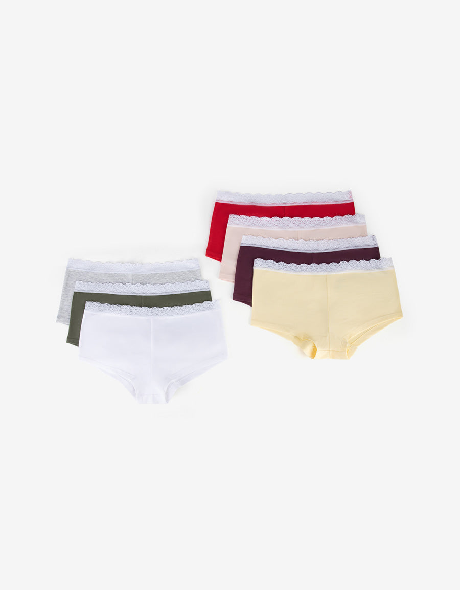 7-Pack Cotton Boxer Panties